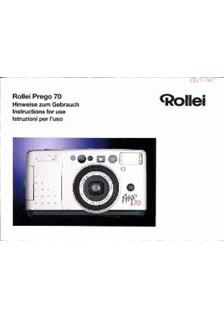 Rollei Prego 70 manual. Camera Instructions.